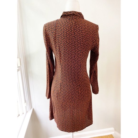 SOLD & Other Stories Black Geometric Print Button Down Dress - Picture 2 of 6